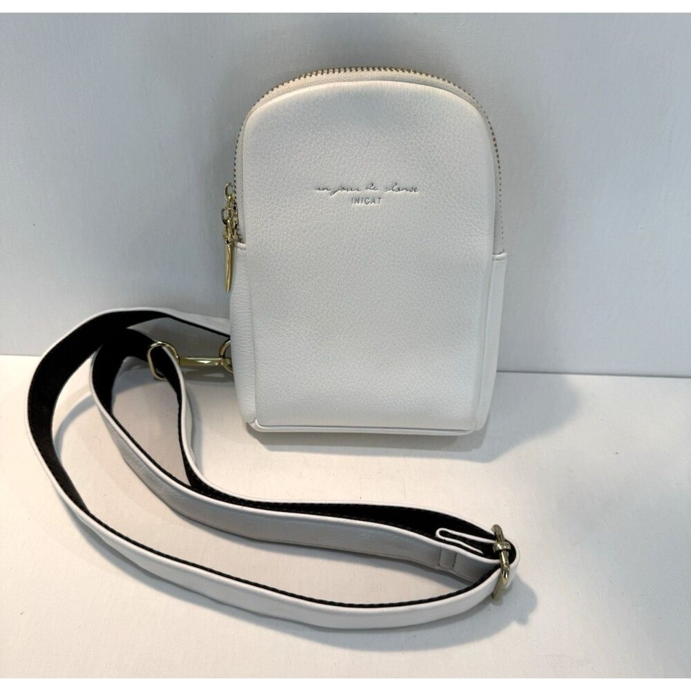 INICAT Small Sling Mini Bag Crossbody Vegan Leather Fanny Packs for Women White